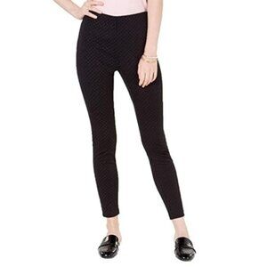 Maison Jules Flocked Dotted Skinny Pants